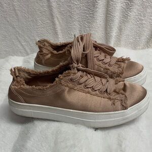 Rock & Candy Frayed Edge Tan Sneakers